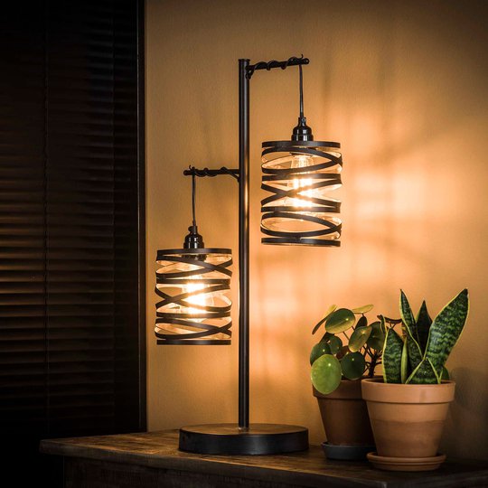 Bordslampa Spindlight, 2 lampor, höjd 70 cm