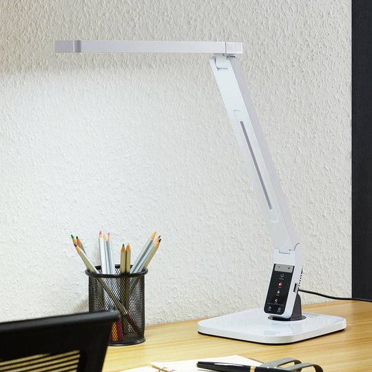 Arcchio Liano LED-skrivbordslampa, vit
