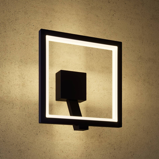 LED-utomhusvägglampa Square, grafitgrå