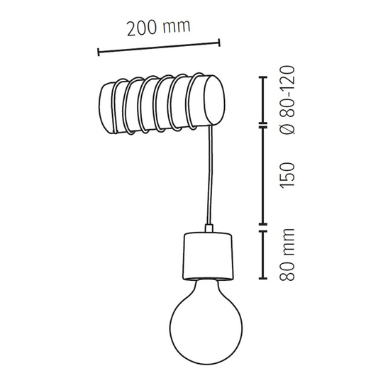 Envolight Terra vägglampa tall mörk, 1 lampa