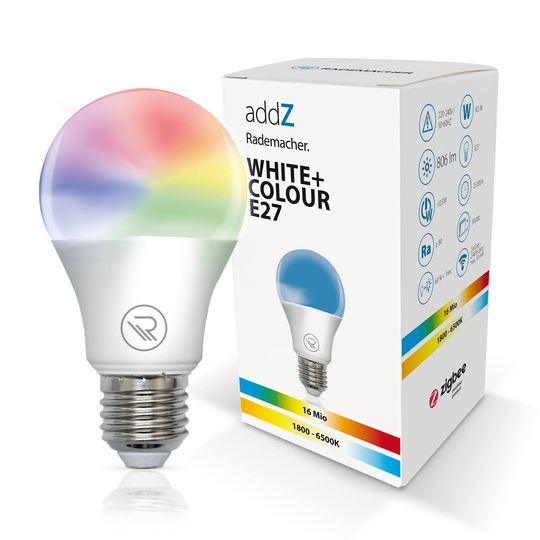 Rademacher addZ ZigBee E27 8,5W LED-lampa RGBW