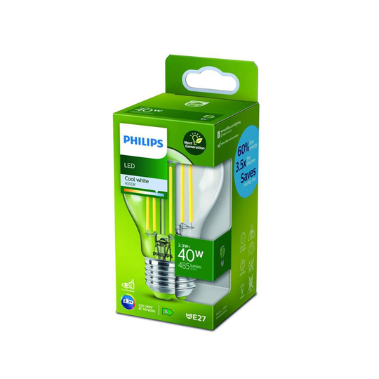 Philips LED-lampa E27 2,5W 4 000K filament 485 lm