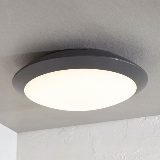 LED-utomhustaklampa Naira, grå, utan sensor