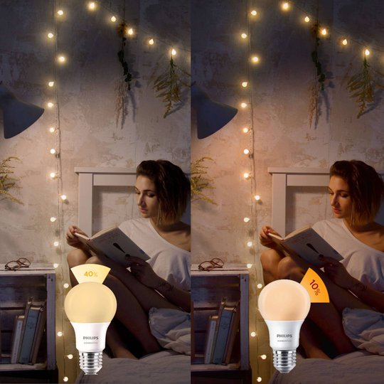 E27 8W 827 LED-lampa Ljusdämpningseffekt matt