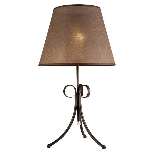 Textilbordslampa Midgrad, brun