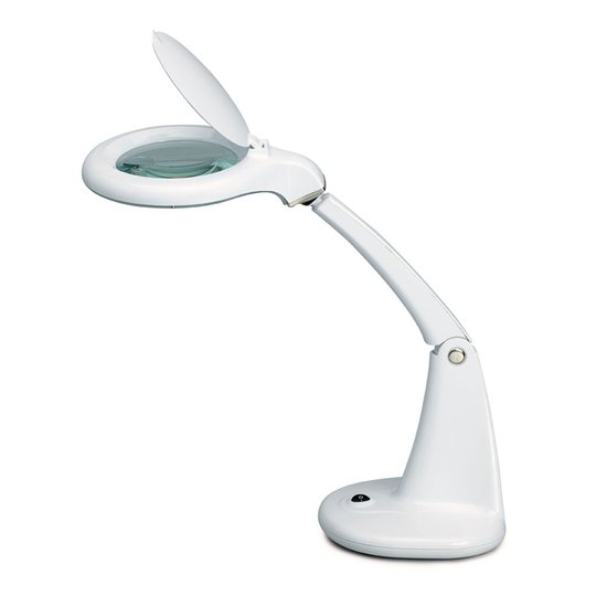 Liten LED-lupplampa DUPLEX, vit