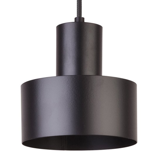 Hänglampa Rif av metall, svart, Ø 15 cm