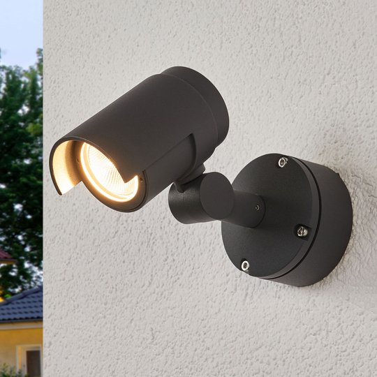 LED-utomhusspotlight Beatrix i mörkgrått