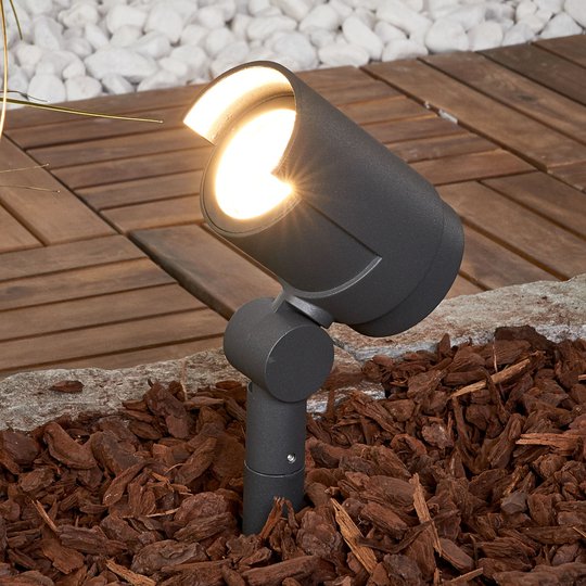 Jordspettspotlight Beatrix med LED-lampor