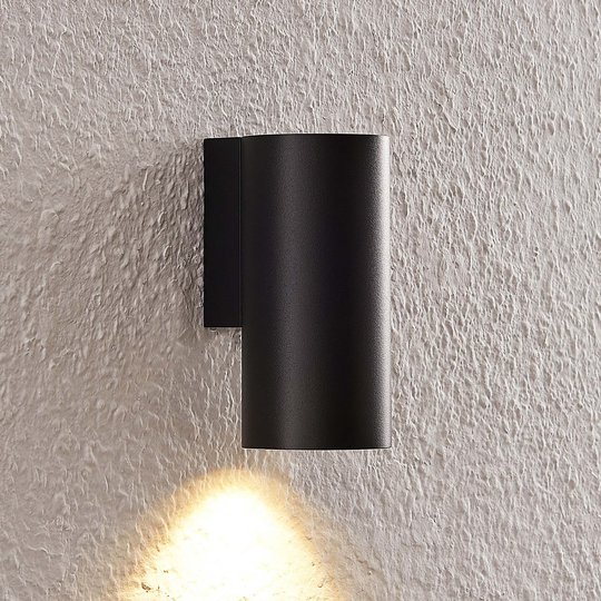 Arcchio Dilana vägglampa, rund, 1 lampa, svart