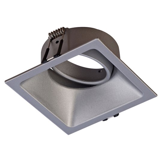 Inbyggnadslampa Comfort, kantig, aluminium