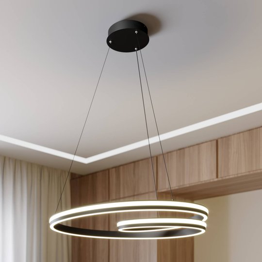Lucande Gwydion LED-hänglampa, 80 cm