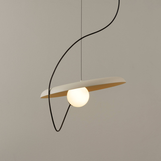 Milan Wire hänglampa Ø 38 cm minkfärg