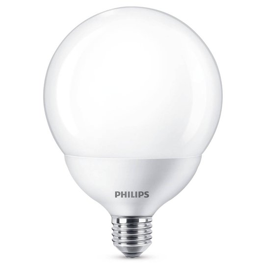Philips LED-globlampa E27 G120 10,5W 2 700 K vit