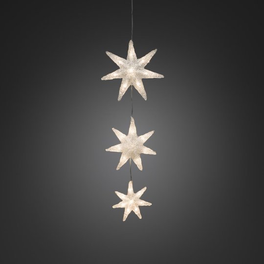 Stjärnor 3st LED (Klar/transparent)