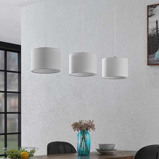 Lindby Imarin hänglampa, 3 lampor, vit