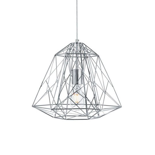 Hänglampa Geometric Cage krom