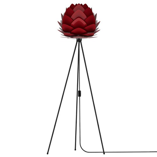 UMAGE Aluvia mini golvlampa svart/rubinröd