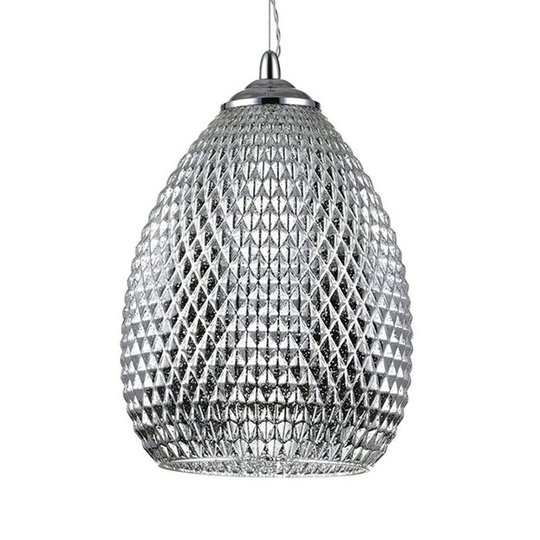Hänglampa Moreno med glasornament, Ø 22 cm