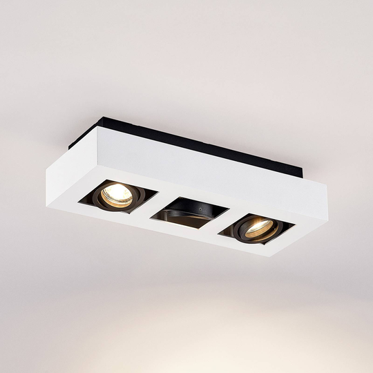 Arcchio Vince taklampa, 36 x 14 cm i vitt