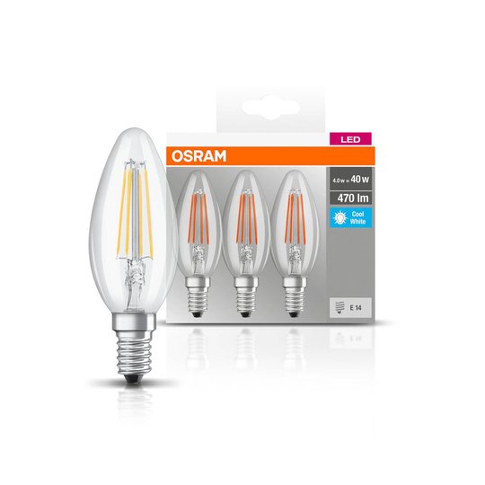 OSRAM LED-ljus E14 4 W filament 4 000 K 470 lm