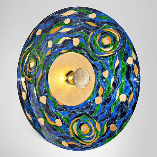Blågrön vägglampa Aqua