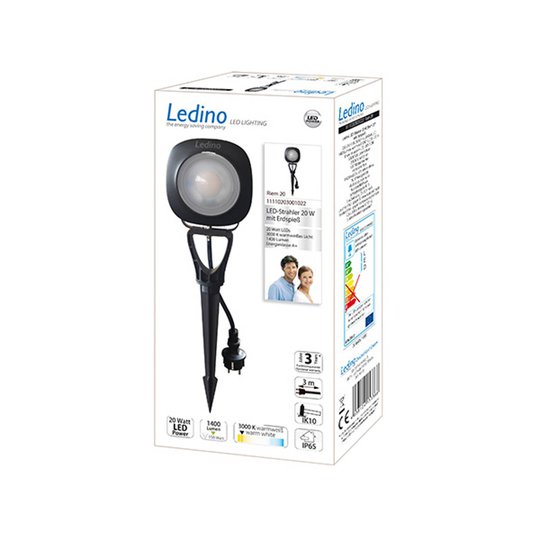 LED-markspettspotlight Riem, 20 watt