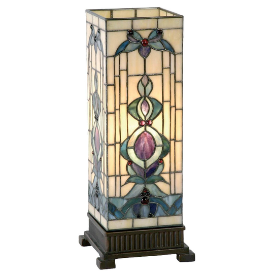 Stormtaklampan Kimberly i Tiffanystil, 45 cm