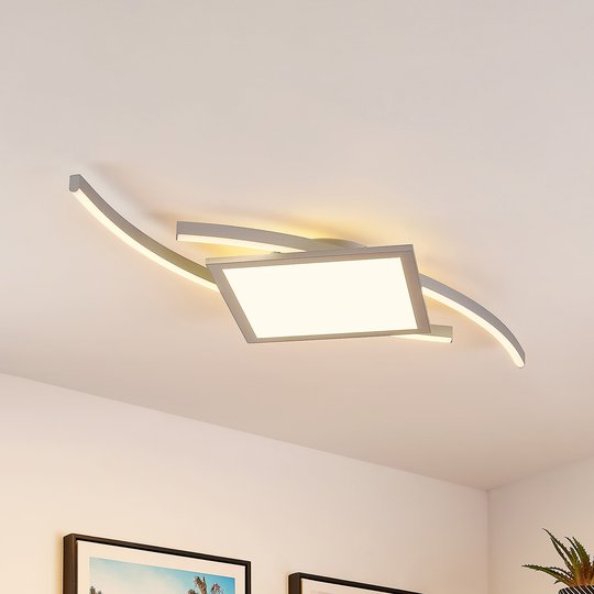 Lucande Tiaro LED-taklampa, kantig, 42,5 cm