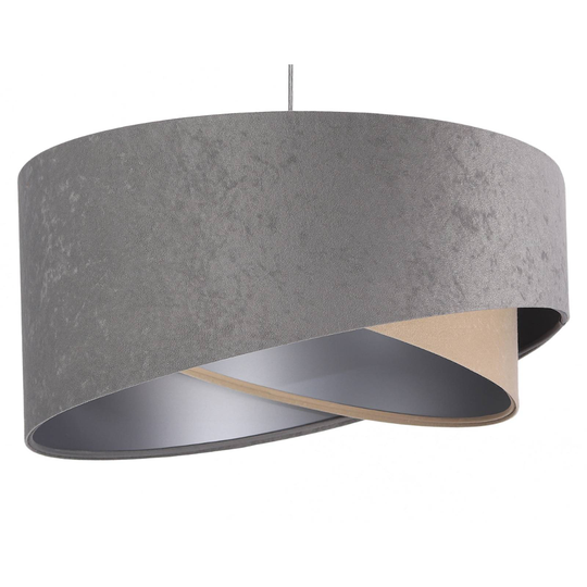 Pendellampa Vivien trefärgad grå/beige/silver