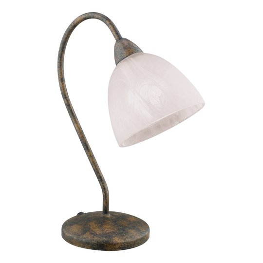 Tilltalande bordslampa Dionis, rostbrun