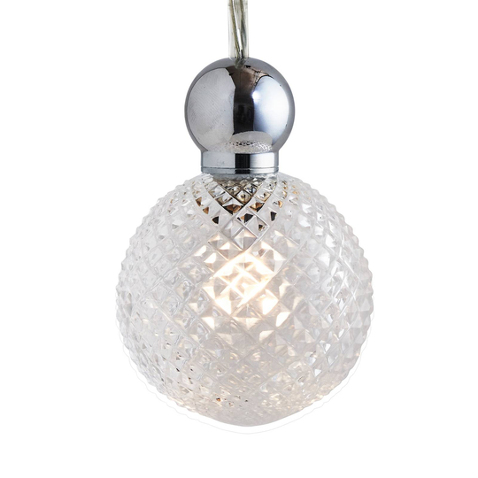 EBB & FLOW Uva M häng boll silver klar mini check