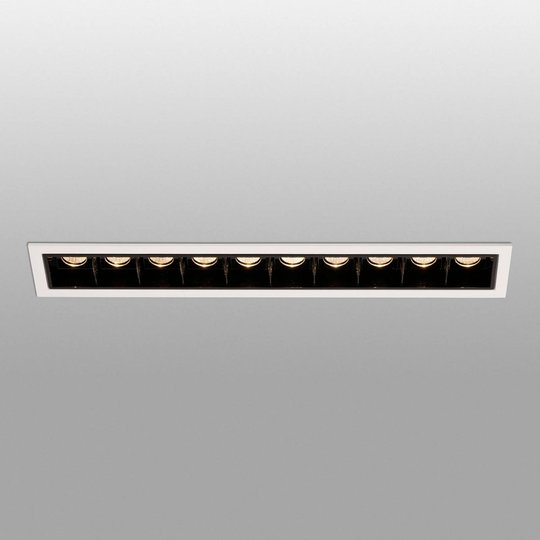 LED-inbyggnadslampa Troop med ram, 10 lampor