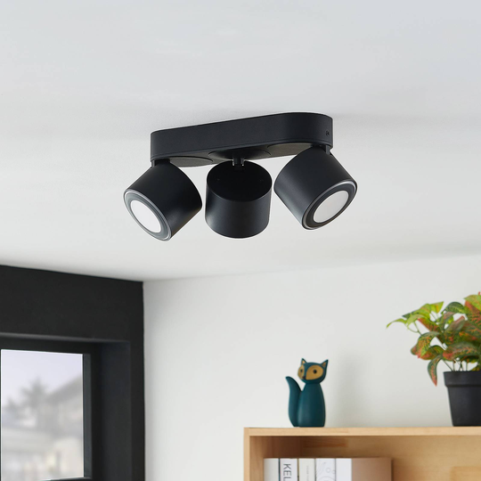 Lindby Lowie LED-spotlight, 6 lampor, svart