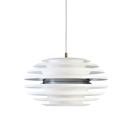 Ellipse Pendel Mattvit/Krom 40 cm