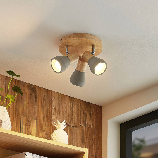 ELC Eletta LED-takspotlight, 3 lampor, rund