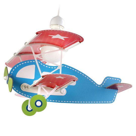Hänglampa för barnrum Baby Plane, färgad