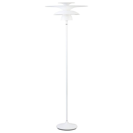 LED-golvlampa Picasso, skärm 38 cm, vit
