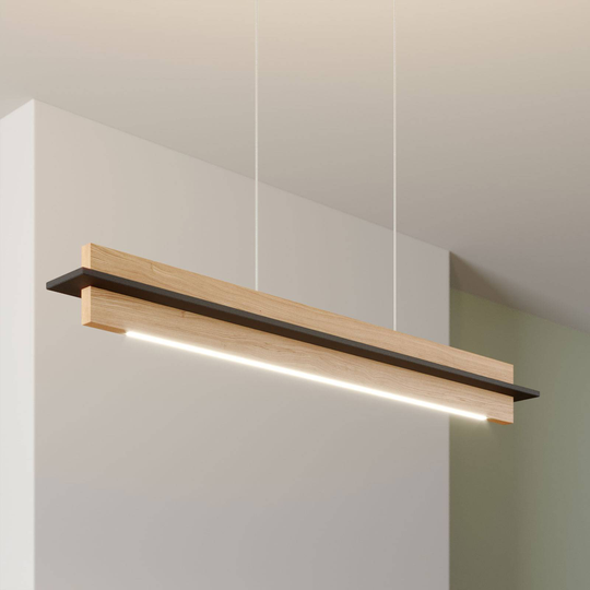 Rothfels Lexa LED-pendellampa, ek/svart 78 cm