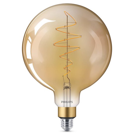 Philips E27 Giant LED-globlampa 6,5W guld dimbar