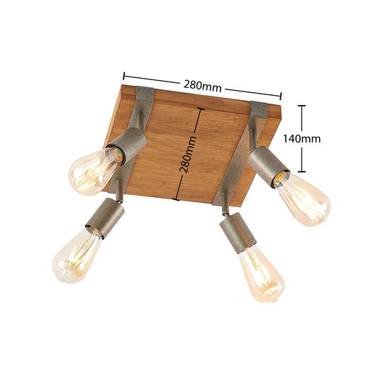 Lindby Quitana takspotlight 4 lampor