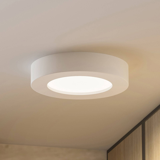 Prios Edwina LED-taklampa, vit, 17,7 cm