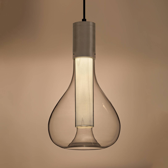 LZF Eris LED-pendellampa glas aluminium/elfenben