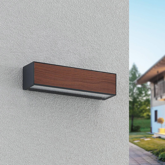 Arcchio Lengo LED-vägglampa CCT, 25 cm 1 lampa trä