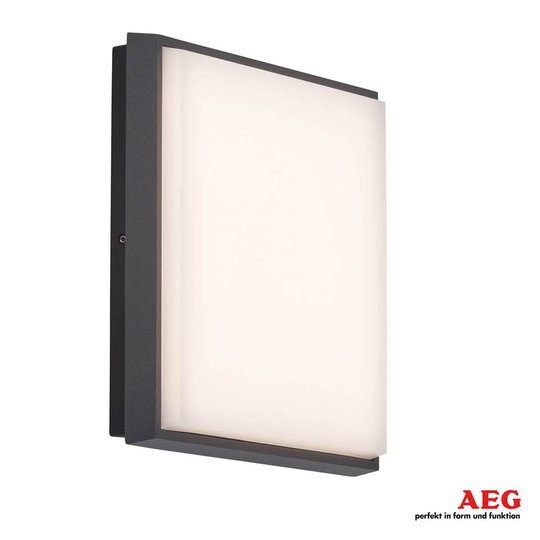 Ljus LED-utomhusvägglampa Letan Square – 23 W