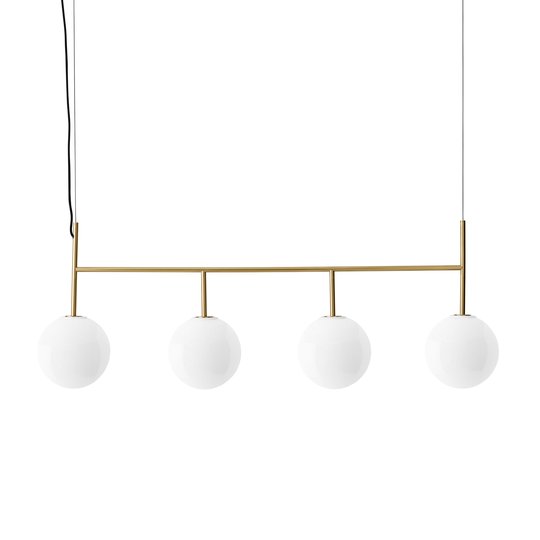 Menu TR Bulb LED-pendel 4 lampor mässing/opal