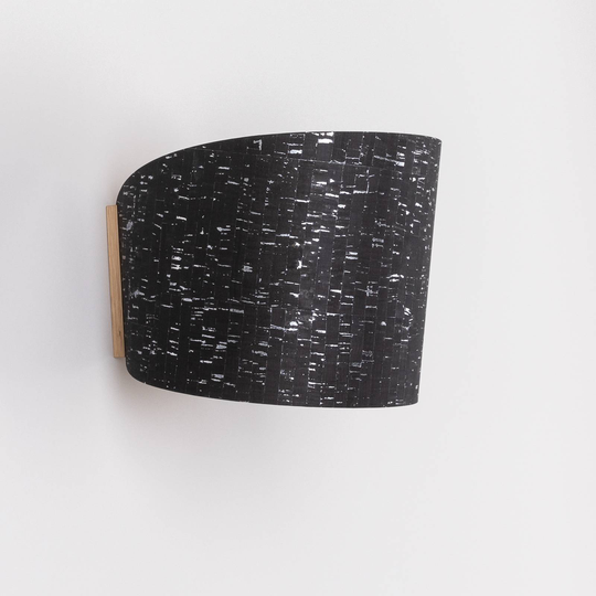 ALMUT 1411 vägglampa, cylindrisk, av kork