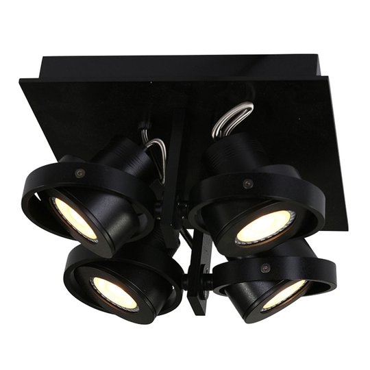 LED-takspotlight Westpoint 4 lampor svart