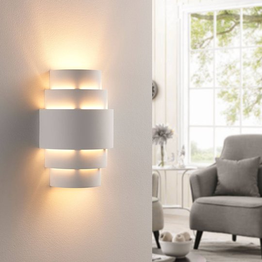 Stegformad LED-vägglampa Marit, easydim