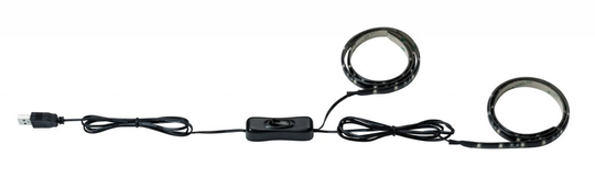 USB-Strip 2x50cm LED (Svart)